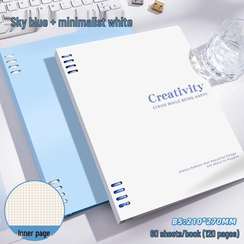 Morandi Color-Blocked B5 Notebook: Vibrant Design, Thick Pages, Versatile for Students