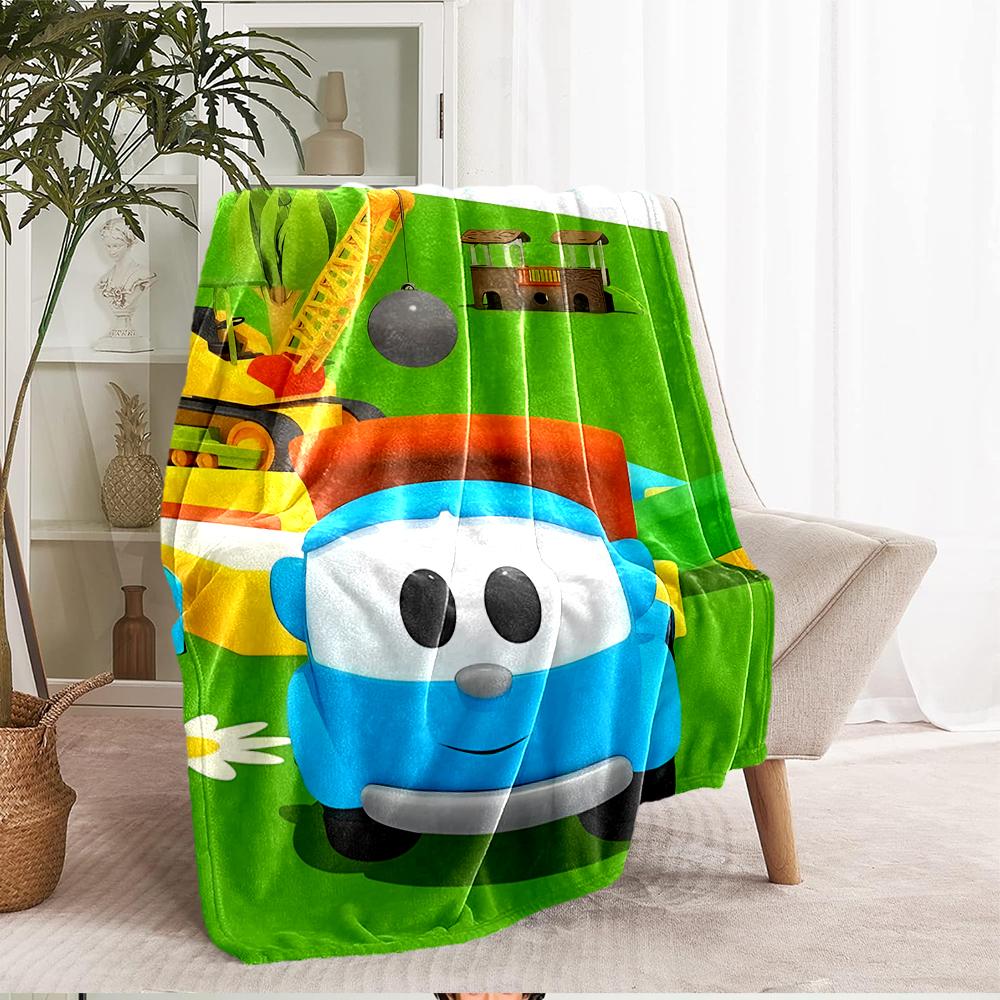 Cute Cars Theme Printed Blanket - Perfect for Couch, Bed, Travel & Outdoor Use | Machine Washable, Cozy & Durable.