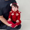 Festive Red Autumn Romper for Newborns and Infants – Class A Baby Bodysuit