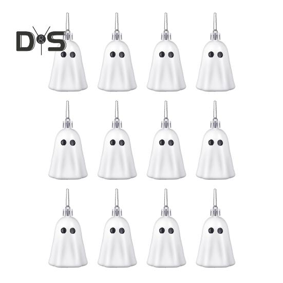 

6/12 шт. подвесные украшения в виде привидения на Хэллоуин смоляная мини-фигурка привидения для вечеринки на Хэллоуин на дереве домашний декор 12pcs