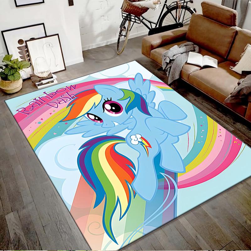 1pc My Little Pony7 Design Printed Area Rug Carpet for Bedroom Living Room Home Decor Rugs Mat Non Slip Mat Rug for Bedside