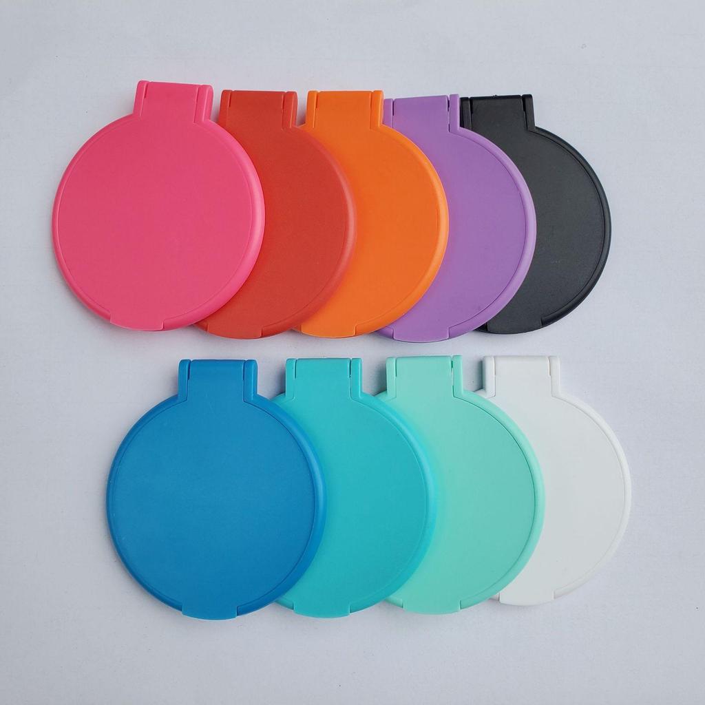Portable Mini Folding Makeup Mirror: Compact Logo-Printable Holiday Gift