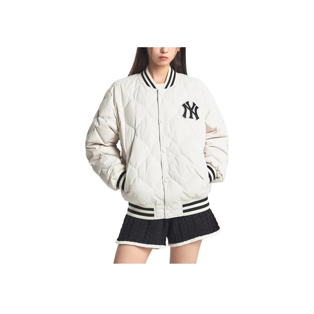 New MLB New York Yankees Baseball Jacket Unisex Ecru 3ADJV0646-50CRD
