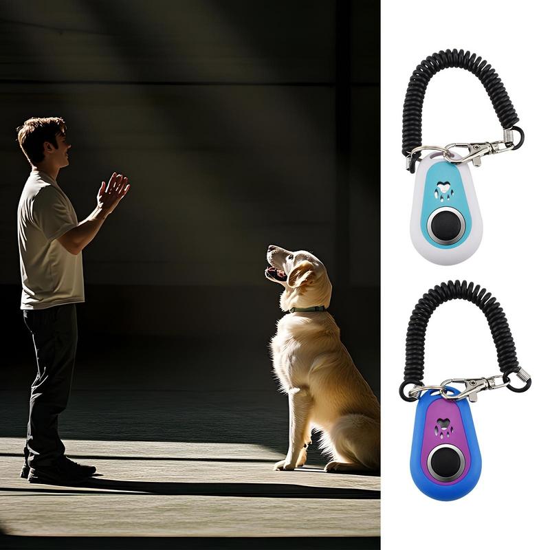 Dog Training Clicker Pet Cat Dog Click Trainer Easy To Use for Cat Puppy Birds Horses Aid Adjustable Wrist Strap Sound Key Chain
