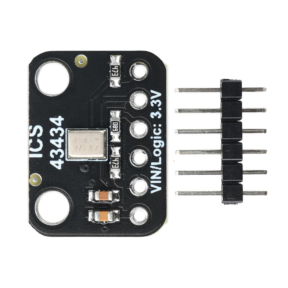 ICS-43434 I2S MEMS Microphone Module With Pins DC 1.5V-3.6V Low-Pass Filter Module High Signal-to-noise Ratio 65dBA SNR