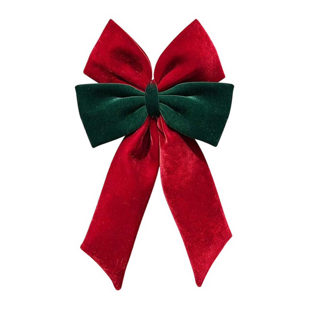 Velvet Bow Ornament Large Decorative Bow for Christmas Tree Hanging 3D Bow Accent for Holiday Scene Decoration