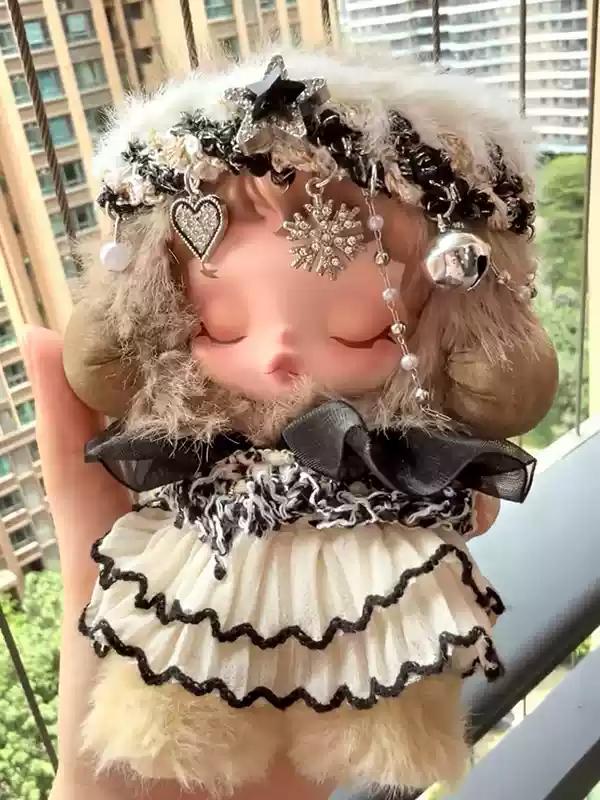 Only Clothes Skullpanda V2/V1 10cm Vinyl Doll Clothes Dress Princess Style Skirt Set Handmade Costume Doll Bag Accessories Toy