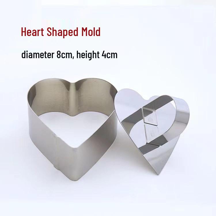 

Stainless Steel Round Cake & Mousse Ring with Push Plate for DIY Baking