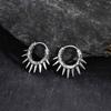 Gothic Punk Rivet Earrings for Men, Hypoallergenic Stainless Steel Hoop Earrings, Hip Hop Rock Jewelry Party Accessories