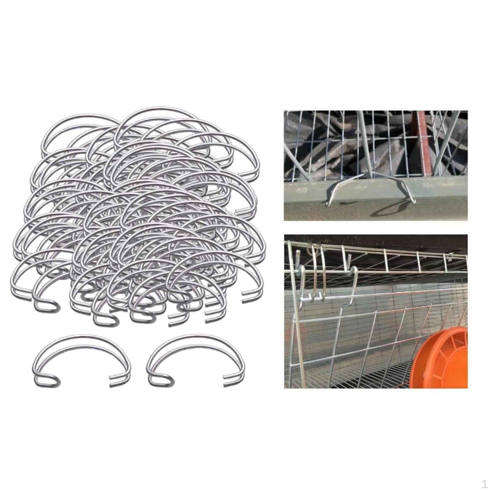 

100 штук Стальная проволочная клетка Дверные крючки Фиксированные Практичные Зажимные Креативные для Оборудования для Разведения 40mm