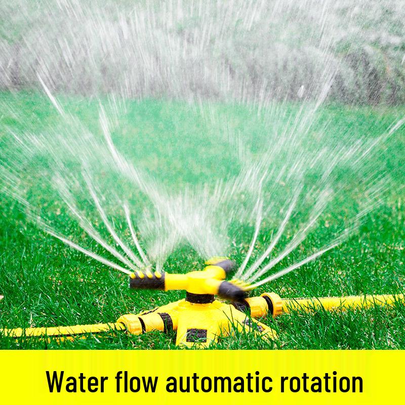 Three-Nozzle 360° Automatic Rotating Irrigation Sprinkler for Watering Flowers