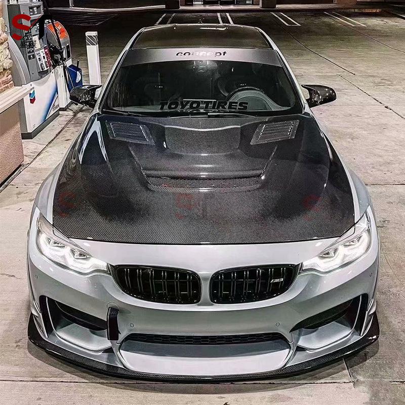 Varis Style Carbon Fiber Hood for BMW M3 F80/M4 F82 F83 - Engine Hood Body Kit
