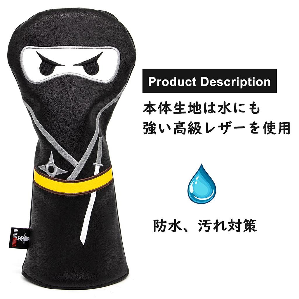 Golf Club Head Cover Ninja Specification Golf Wood Cover Set Golf Driver Cover Fairway Hybrid Head Cover Made of High Quality Leather For Women and