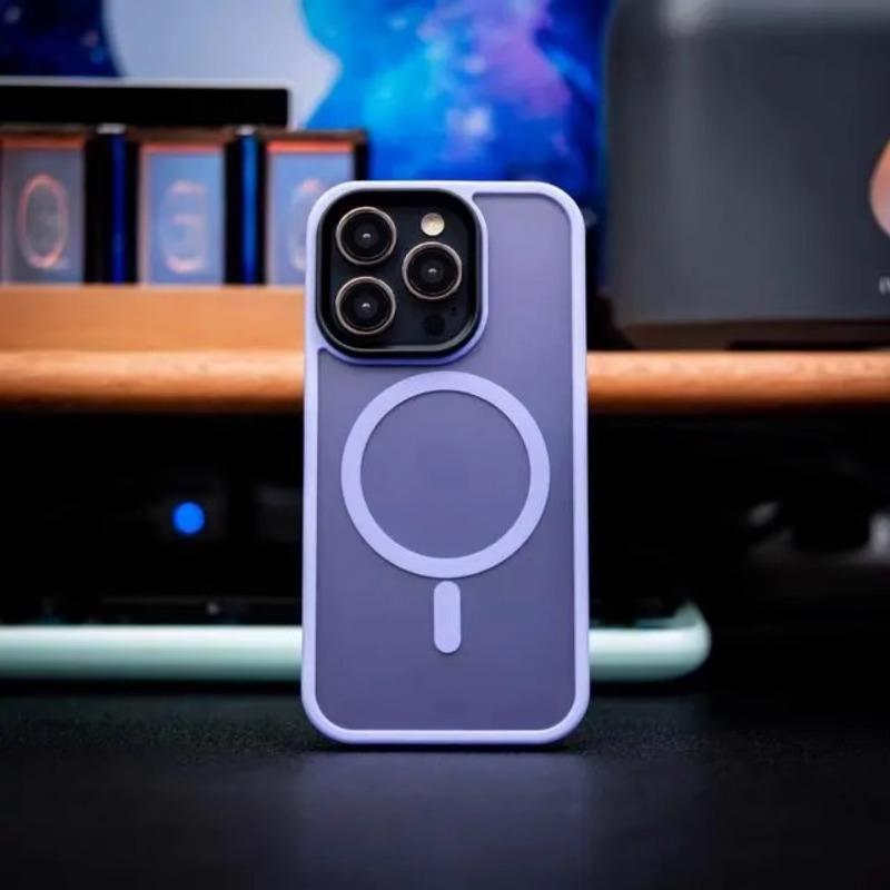 Applicable To Apple 15 Mobile Phone Case IPhone 17 ProMax Anti Fall Magsafe Magnetic Case 13pro Wireless Charging