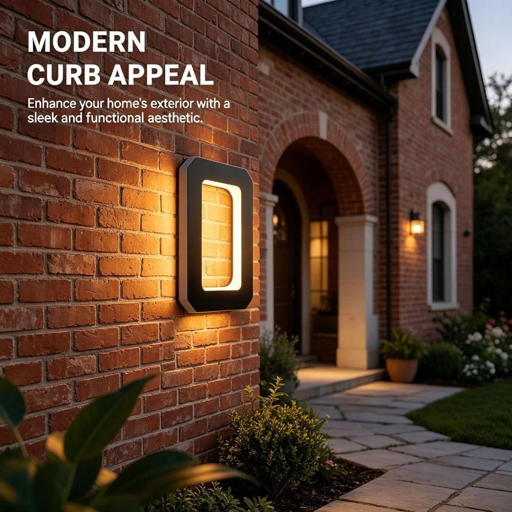 6.7 Inch Size Solar House Numbers IP44 Waterproof Solar Address Signs Home Exterior
