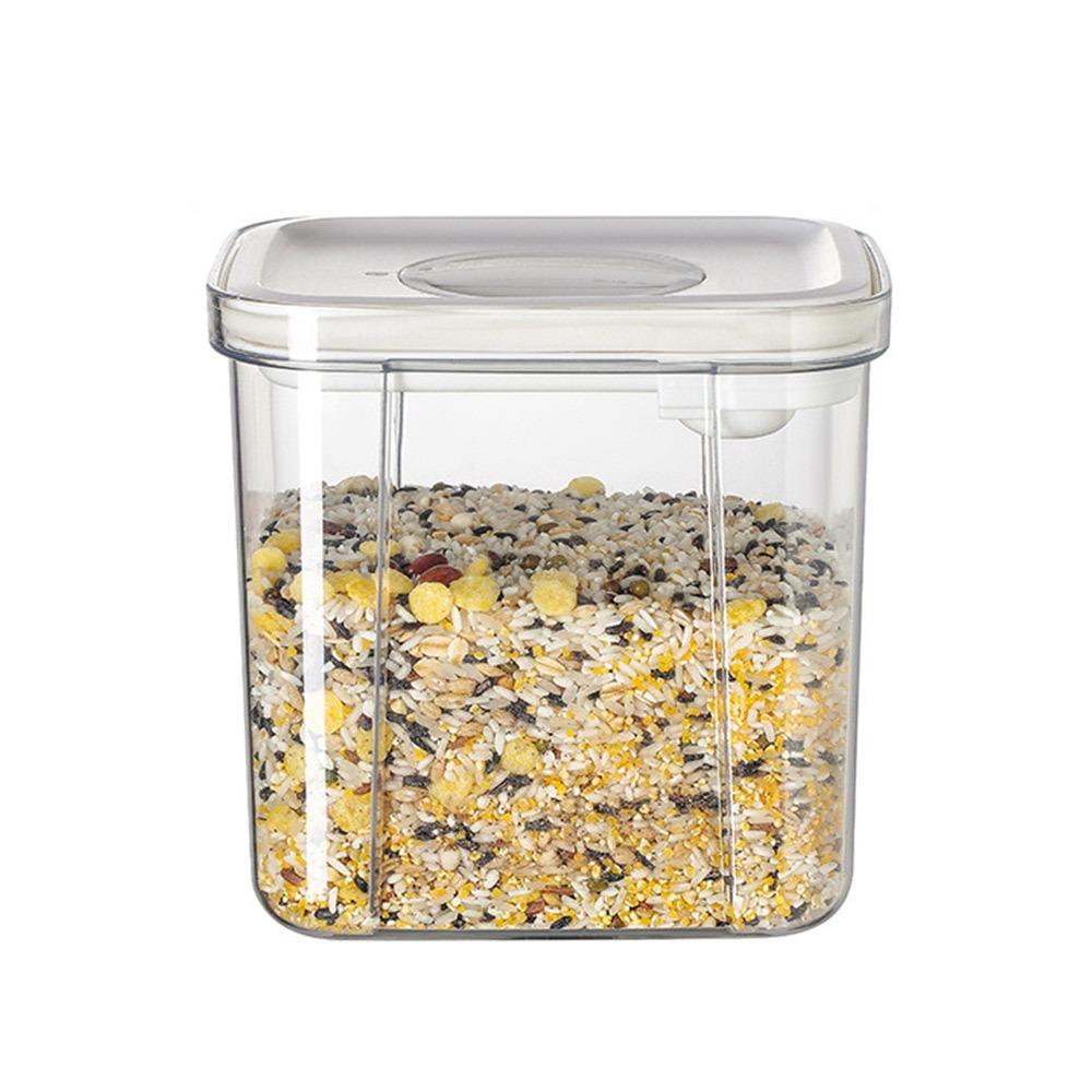New Square Sealed Jar with Spoon Moisture-proof Pet Cat Food Storage Jars Large-capacity Milk Powder Jar
