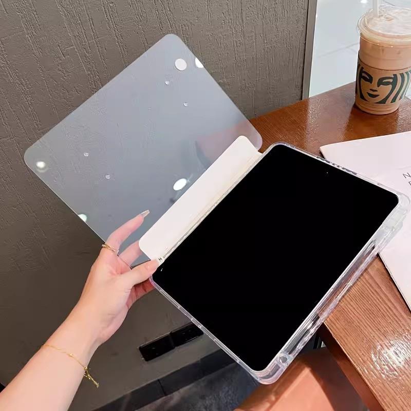 Průhledný křišťálově čistý akrylový otočný obal pro iPad Pro 11 Air 5 Air 4 10.9 10.2 9. 8. 7. Air 3 Pro 10.5 se slotem pro pero