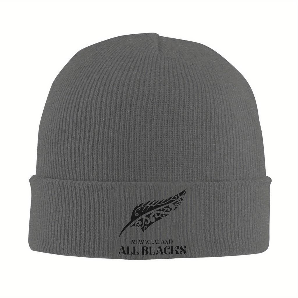 Australia New Zealand All Blacks Knitted Hat Autumn Winter Beanie Warm Rugby Ball Caps Men Women Acrylic Hip Hop Skullcap