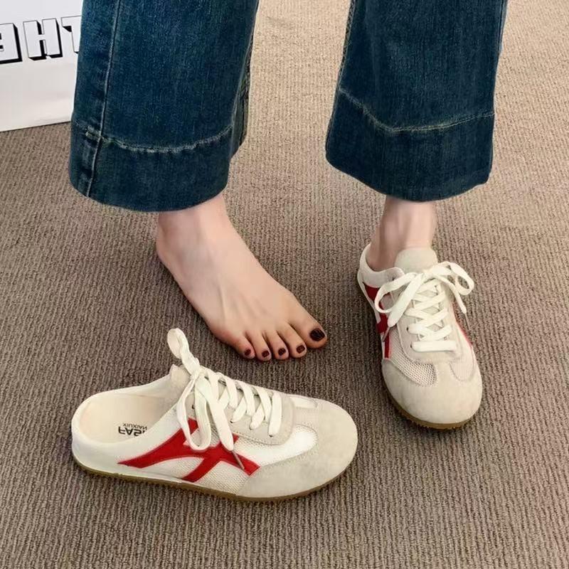 Fashion Popular Bag Head Shoes Women's Outer Wear 2025 Spring and Summer New Breathable Flat Shoes Without Heel Lazy Shoes