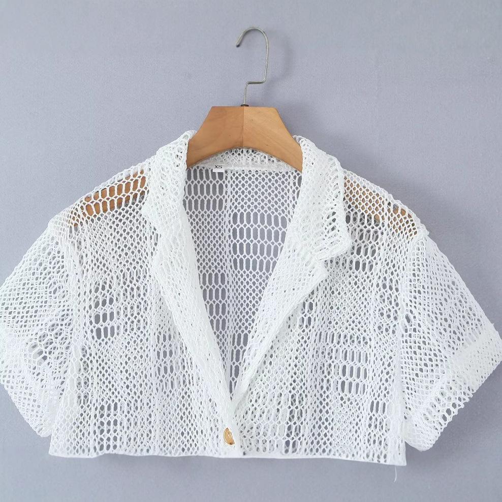 2025 Spring Women's European & American Style Casual Beach Cover-up Shirt