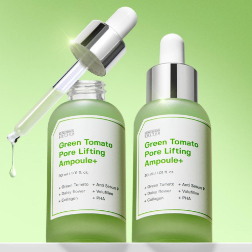 SUNGBOON EDITOR Green Tomato Pore Lifting Ampoule+ 60ml | Intensive Pore Tightening & Deep Hydration