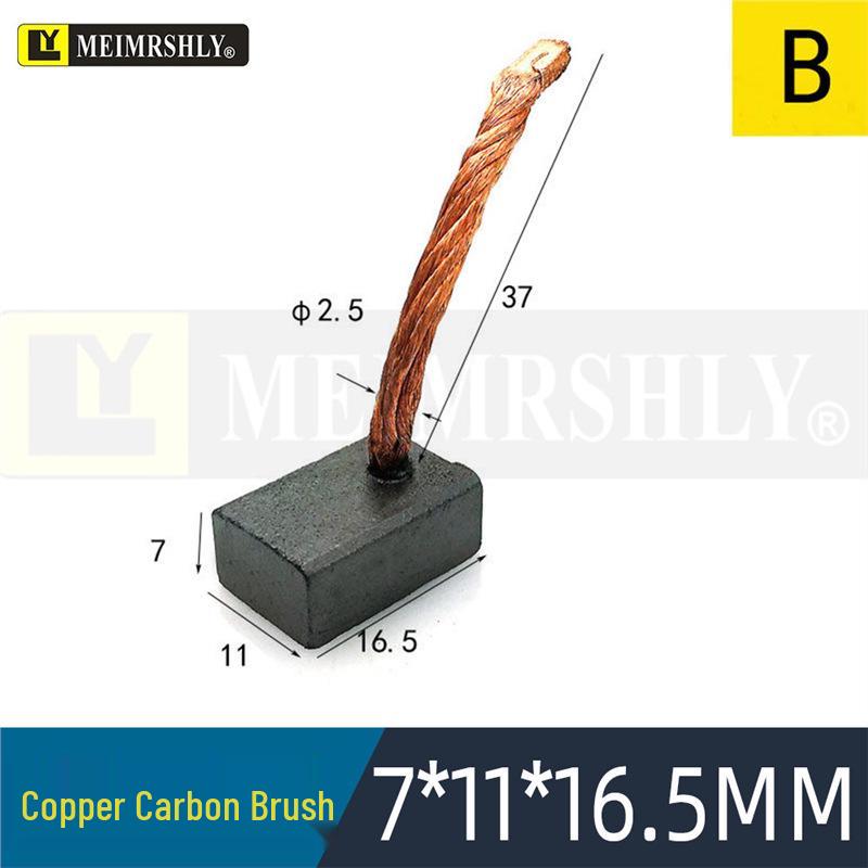 Compatible Carbon Brushes for Valeo, Remy, Jenory, Hanla Alternators - 4.5x6.5x17 mm, High Wear Resistance
