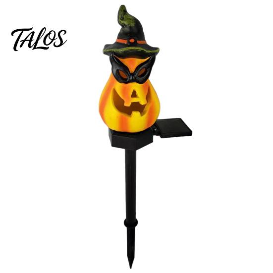 Solar Yard Stake Lamp Halloween Pumpkin Light, Ghost Pathway Outdoor Decorations Lamp, Waterproof Decor Light for Garden Patio Lawn Energy Saving