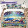Sonic the Hedgehog Pillowcase & Duvet Cover Set Patterned Anime Bedding for Bedroom Decor Ideal Gift for Anime Lovers.-Xin