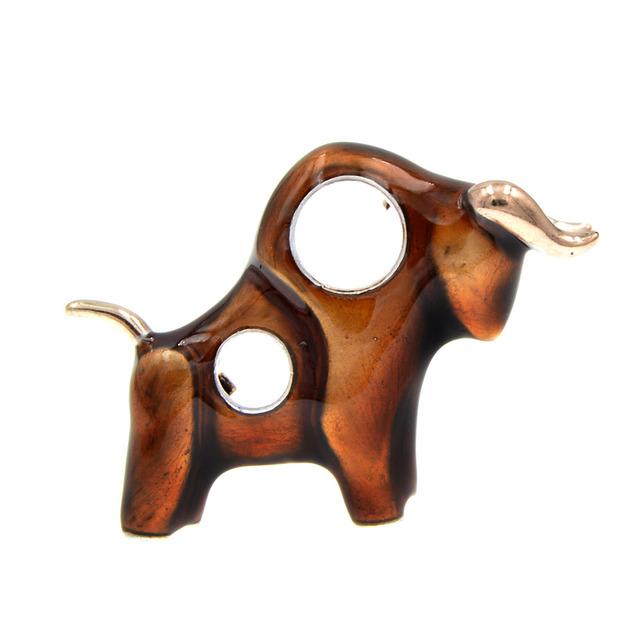 

Новая эмалированная брошь с сильным быком унисекс для женщин и мужчин, броши на булавке, ювелирные изделия с животными, аксессуары для зодиака, 2 цвета