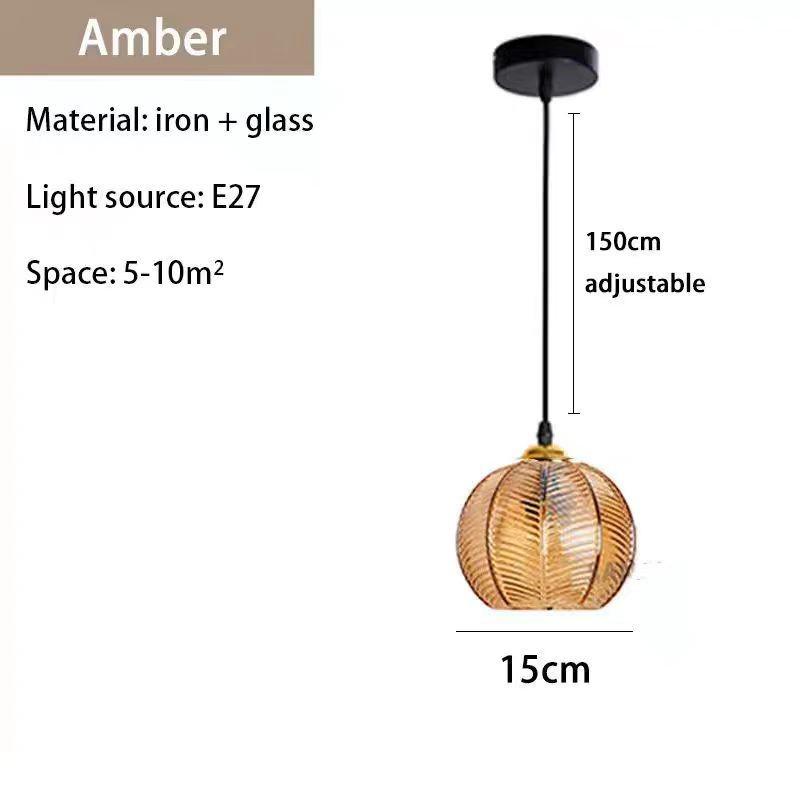 Designer Green Leaf Glass Pendant Light for Modern Spaces