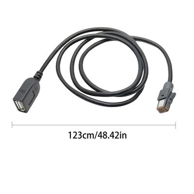 1pcs for Subaru BRZ Outback Car Aux Audio Input Media Data Wire Plug To USB Cable Adapter 4 PIN Plug Conector for Suzuki Vitara