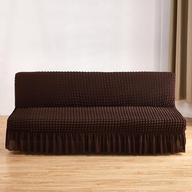 

Чехол для дивана-кровати из хлопчатобумажного волокна, однотонный жаккардовый чехол из спандекса для гостиной, эластичный чехол для дивана «все включено» без подлокотников CF 160-190cm