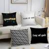 Luxury F-Fear of God Pillow Case Short Plush Print Cushion Cover Square Throw Pillow Covers Sofa Home Decor