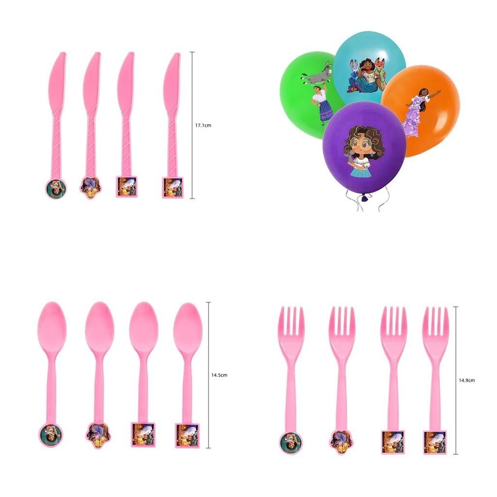 Bright And Colorful Encanto Themed Birthday Party Supplies Set With Balloons Cups And Plates