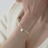 S925 Silver Heart Rice Grain Bracelet Accessory Stylish Sweet Smooth Heart Bracelet Birthday Party Fine Jewelry For Women