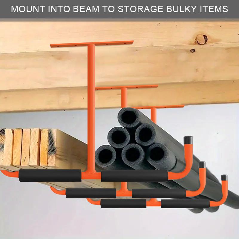 1/2/4pcs Ceiling Mounted Storage Hooks - Easy To Install, for Bicycles, Ladders, Wood, Garden Tools - Ideal for Storage Solutions, Garage Organization
