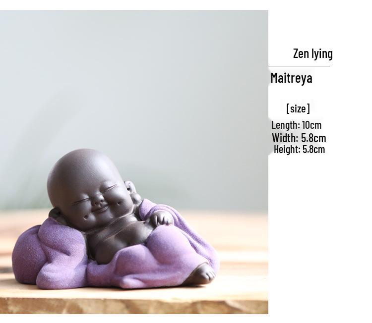 Big-Bellied Maitreya Buddha Yixing Zisha Tea Pet & Flower Pot Ornament