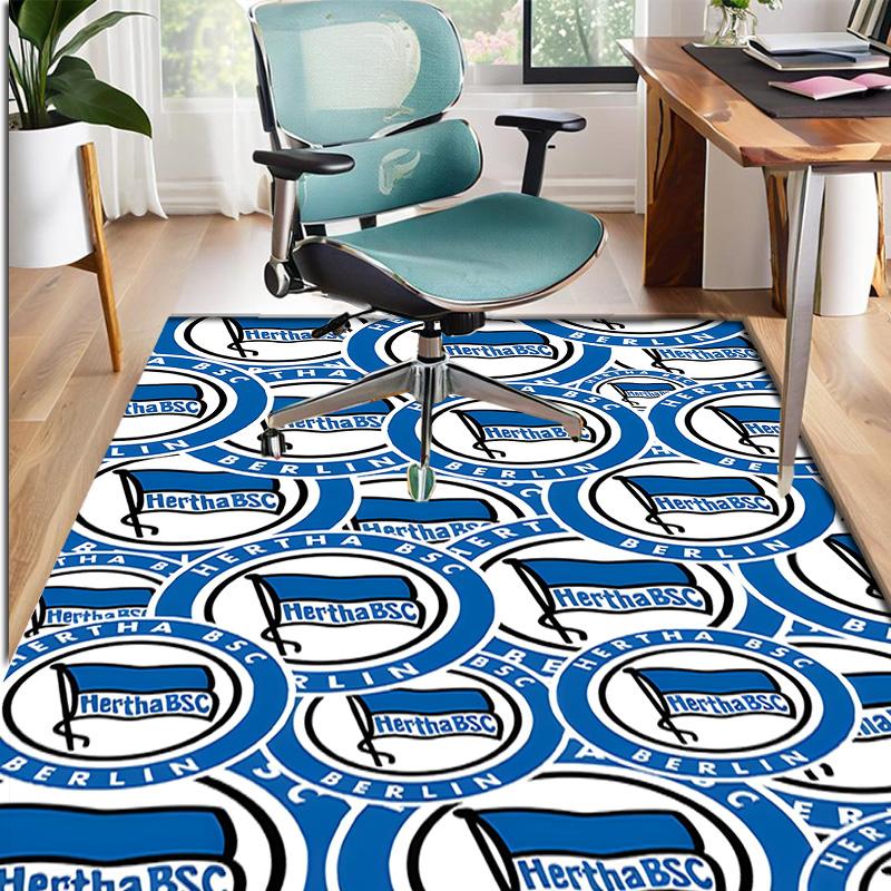 Hertha BSC Pattern Rug, Indoor/Outdoor Mat, for Picnic, Gameroom, Bedroom, Office, Living Room, Home Decor Carpet, Birthday Gift