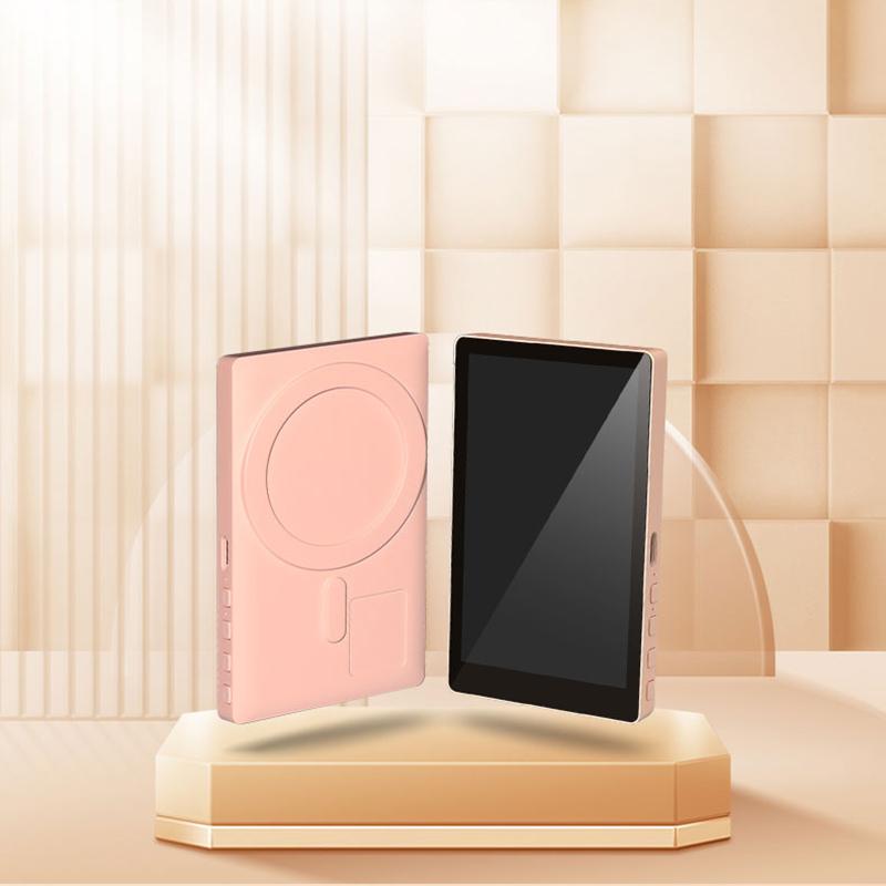 

Магнитный экран для селфи-монитора, портативный дисплей, задняя камера телефона для селфи-блога в прямом эфире для iPhone 16 15 huawei xiaomi розовый