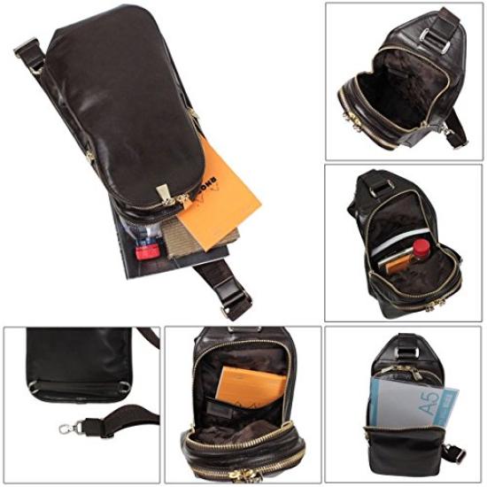 Shoulder Bag Antique Leather Black [Aniari] 01-07004