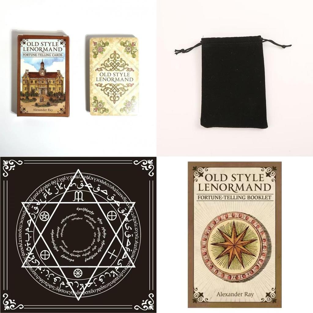 Old Style Lenormand Paper Card Set With Storage Bag For Casual Play And Collectors