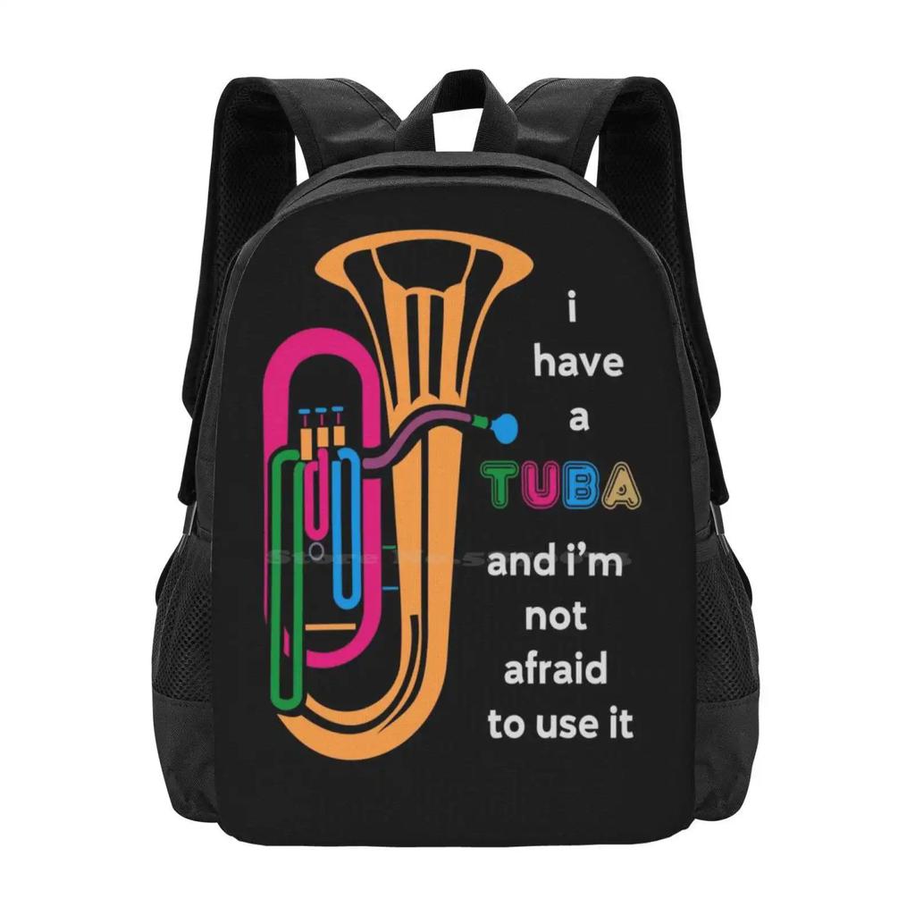 Tuba Backpack For Student School Laptop Travel Bag Tuba Horn Brass Band Band Nerd Band Geek Symphony Orchestra Musical Musician