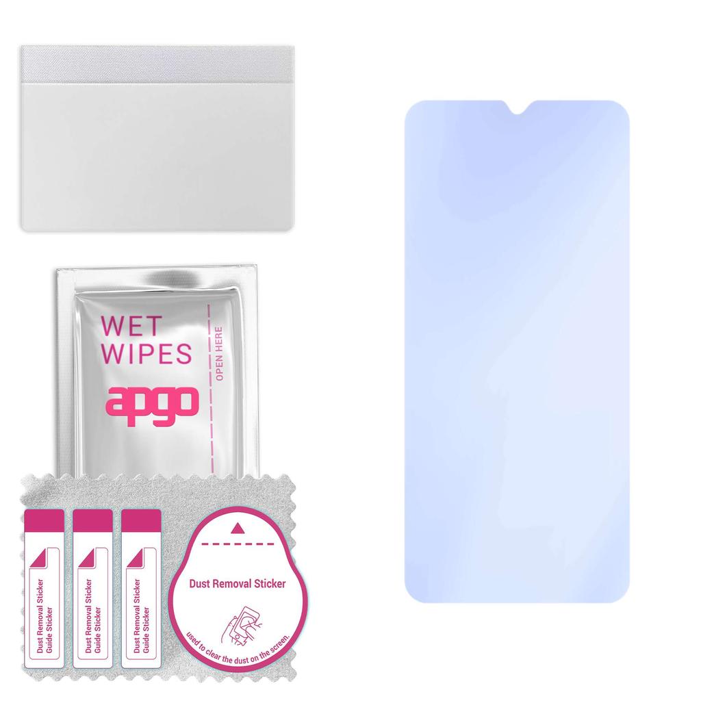 apgo Ultra-Clear 9H Hybrid protective glass compatible with Samsung Galaxy A03, flexible nano glass, great replacement for tempered glass, scratch-res