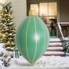 Uppblåsbara julkulor Multifunktionell jättelik julkula Slitstark flockad dekorationskula för dekorerade ytterdörrar