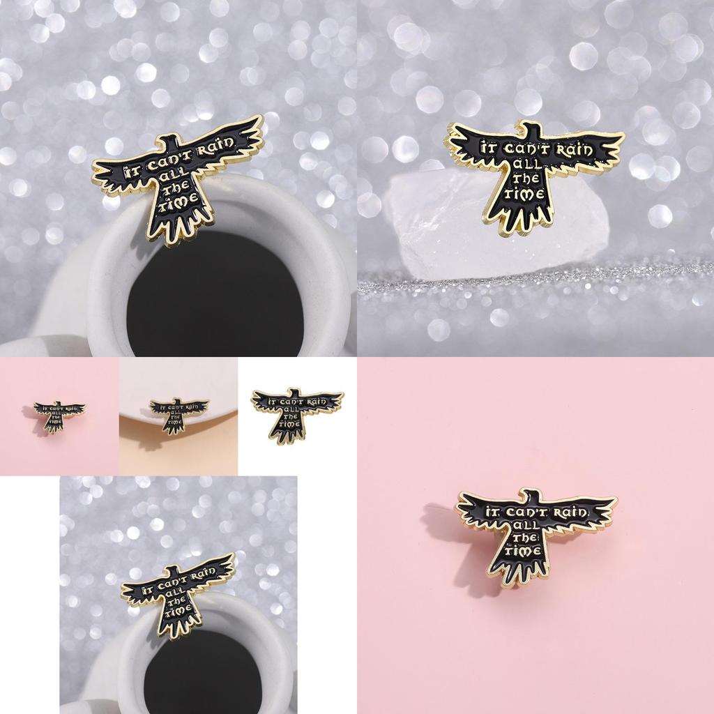Eye-catching Colorful Eagle Bird Shaped Pin Charming Alloy Brooch For Men And Women