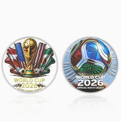 2026 World Cup Commemorative Coin Set Official Match Legacy Design Limited Edition Collectible Souvenir Coin for Soccer Fans and Collectors One Size