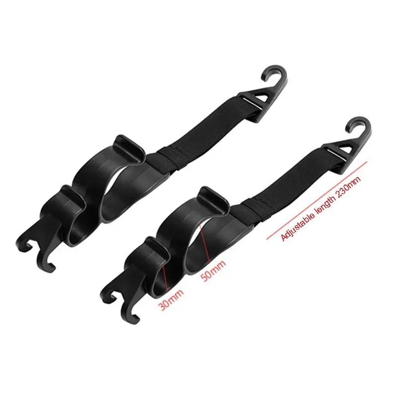 2Pcs Auto Back Seat Hook Multi-Function Rear Seat Headrest Hanging Hook Umbrella Mount Seat Back Storage Hook Automotive Interior Accessories Tool
