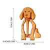 Niche Design Bear Dog Heart Animal Women Brooch Wooden Brooch Fashion Jewelry Clothing Accessory