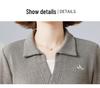 Women's Spring/Autumn 2025 Long Sleeve Lapel Sweatshirt & Straight Leg Pants Set