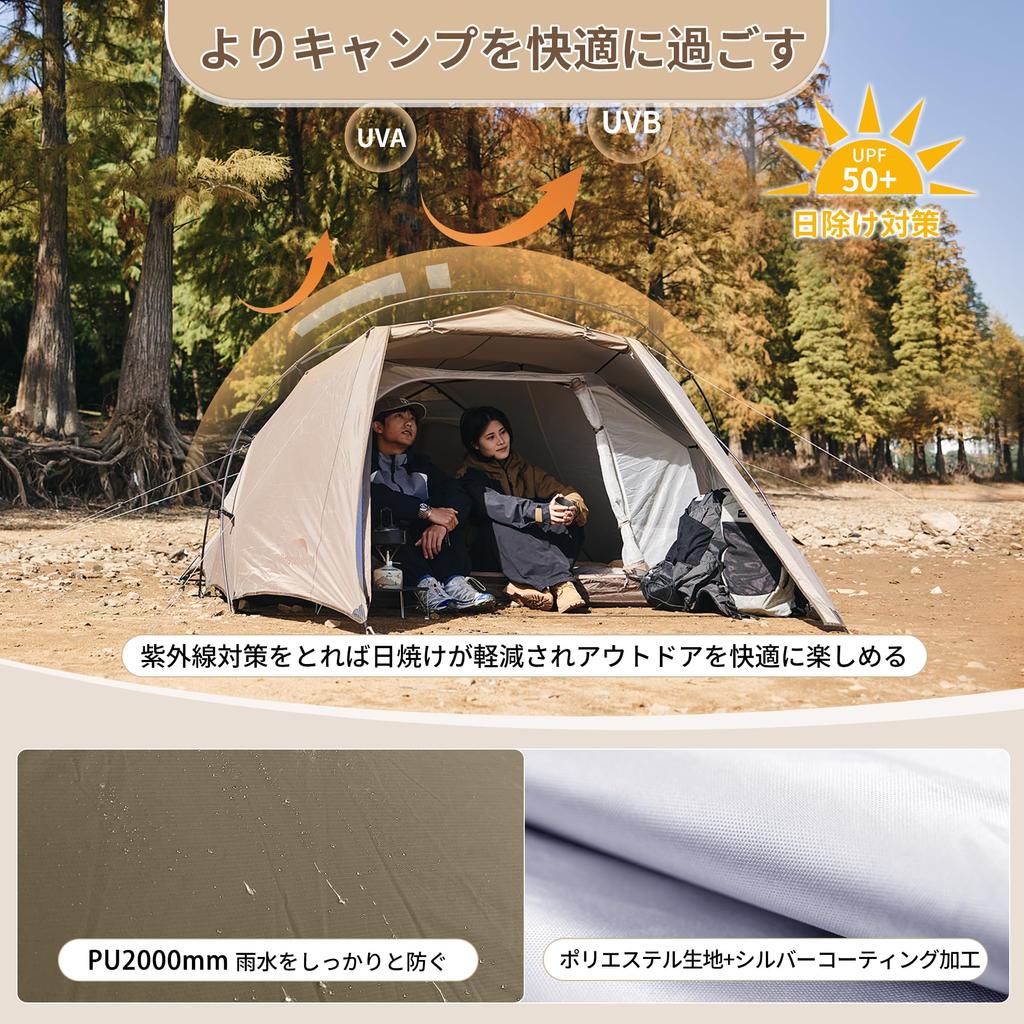 Oficiální obchod Naturehike Stan pro 2 s prostorným předním dvojitým tlakem vody odolným do 2000 úložný vak 3 pro sólo kempující lidi při katastrofě,